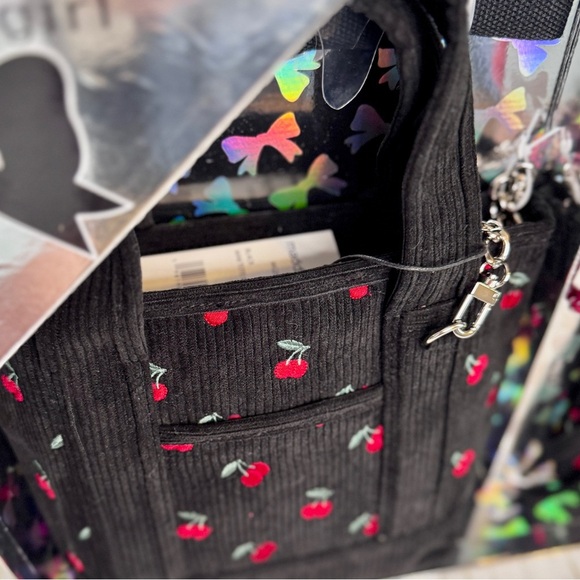 Madden Girl Cherry Embroidered Mini Tote Gift Set – Gift & Holiday Ready - Picture 7 of 9